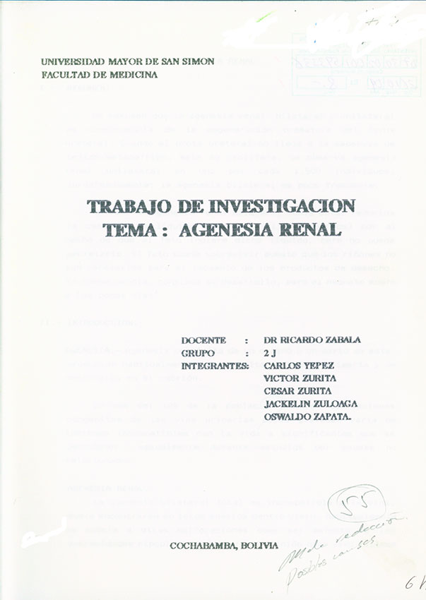 Agenesia Renal