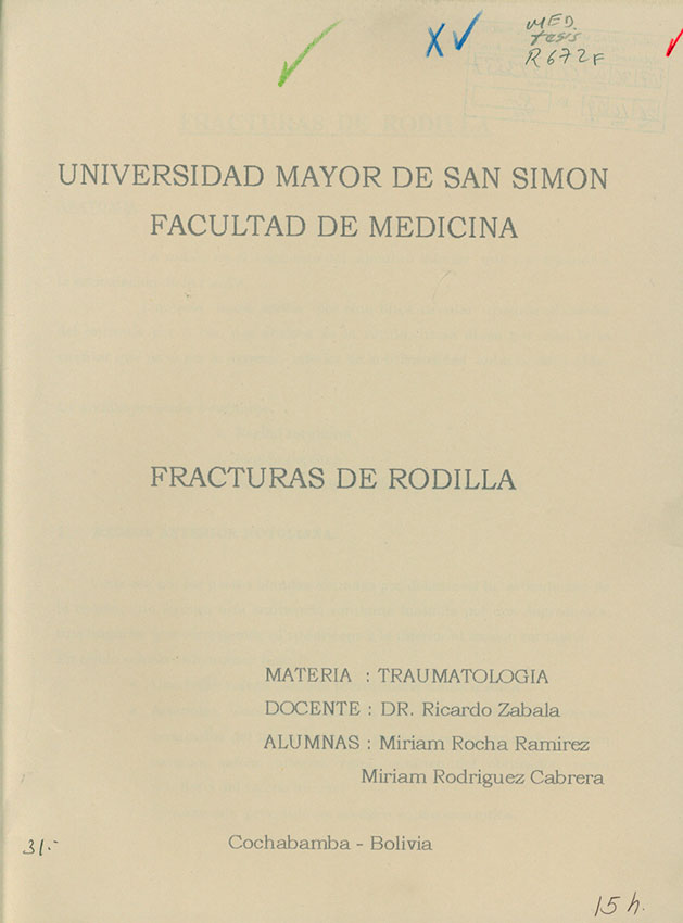 Fracturas de Rodilla