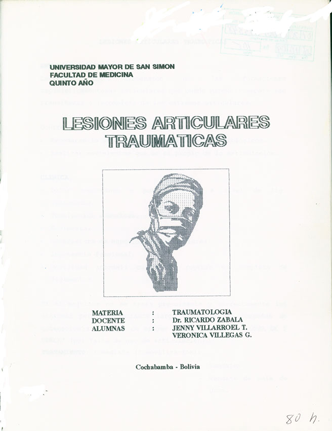 Lesiones Articulares Traumáticas