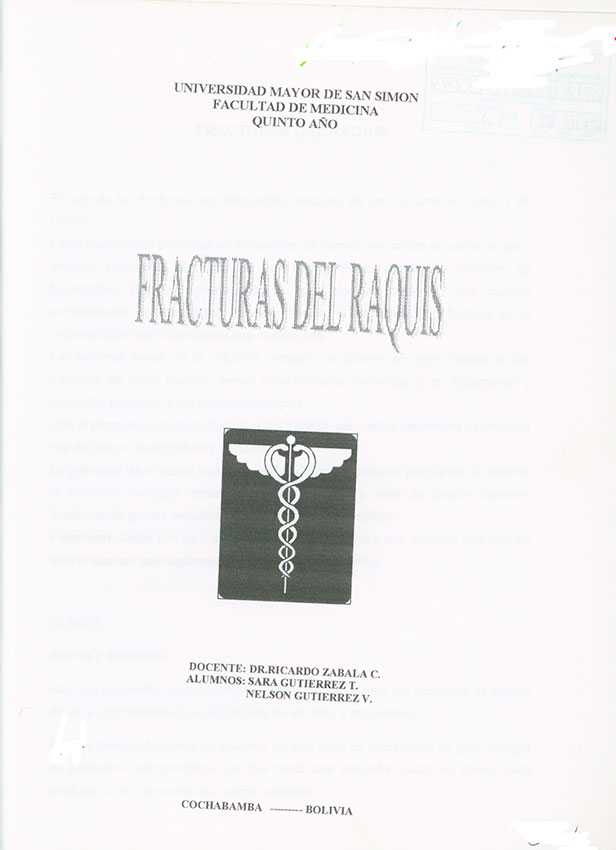 Fracturas del Raquis
