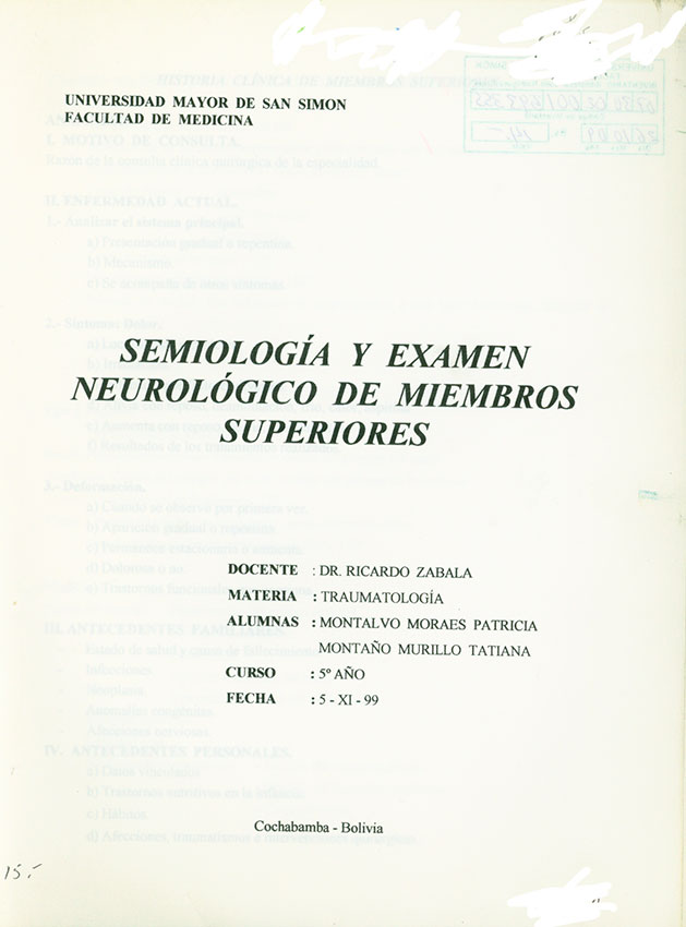 SemiologÝa y Examen Neurológico de Miembros Superiores