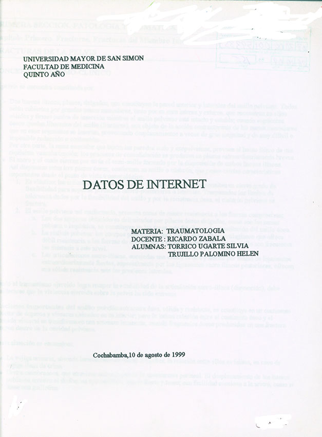 Datos de Internet TraumatologÍa