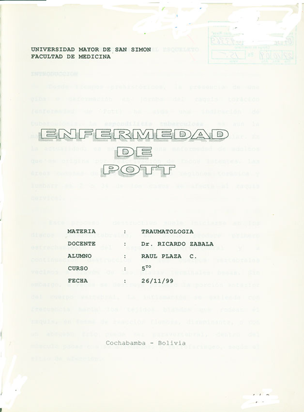 Enfermedad de Pott