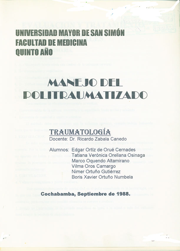 Manejo del politraumatizado