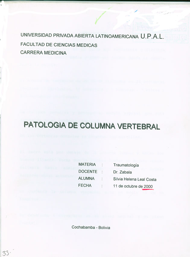 Patología de Columna Vertebral