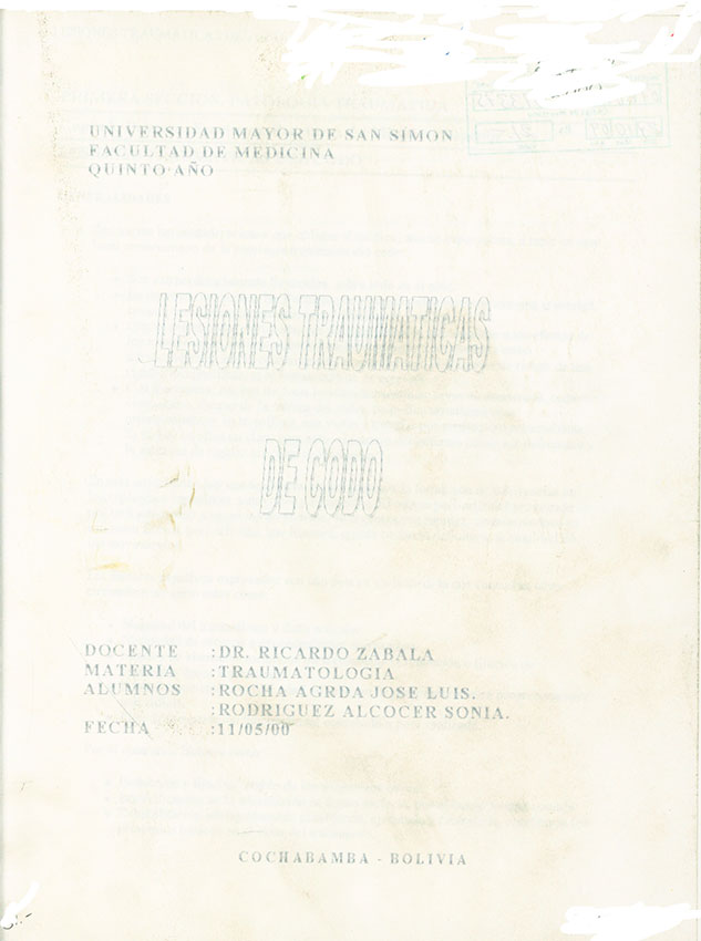 Lesiones Traumßticas de Codo