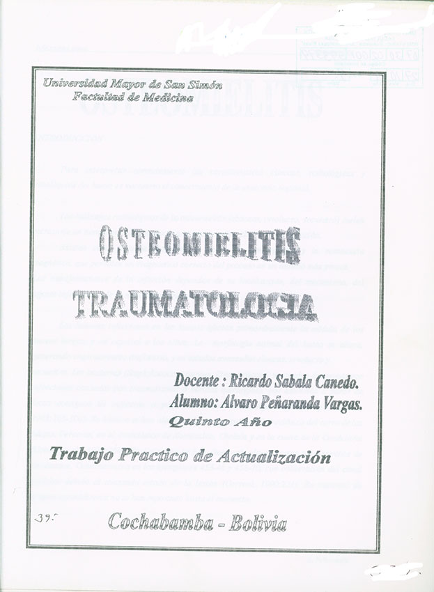 Osteomielitis Traumatológica