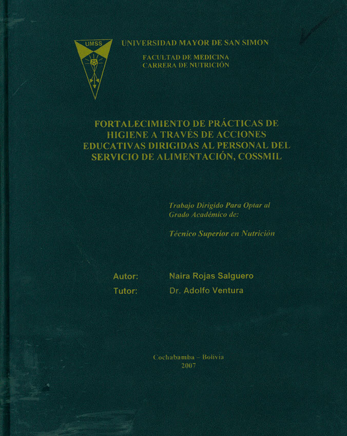Fortalecimiento de prácticas de Higiene a Tráves de Acciones Educativas dirigidas al Personal del Servicio de Alimentación, COSSMIL