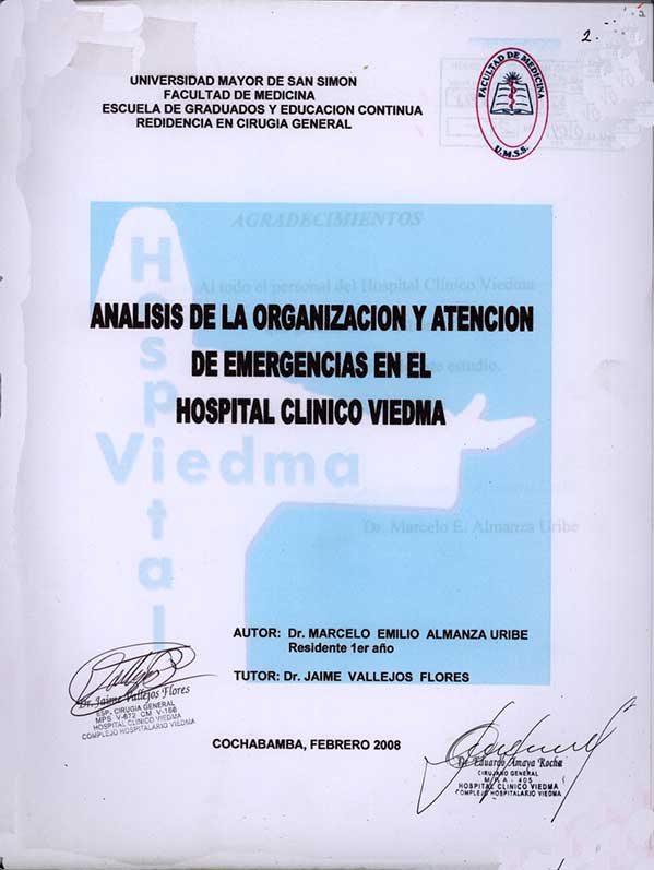 Análisis de la Organización y Atención de Emergencias en el Hospital Clínico Viedma