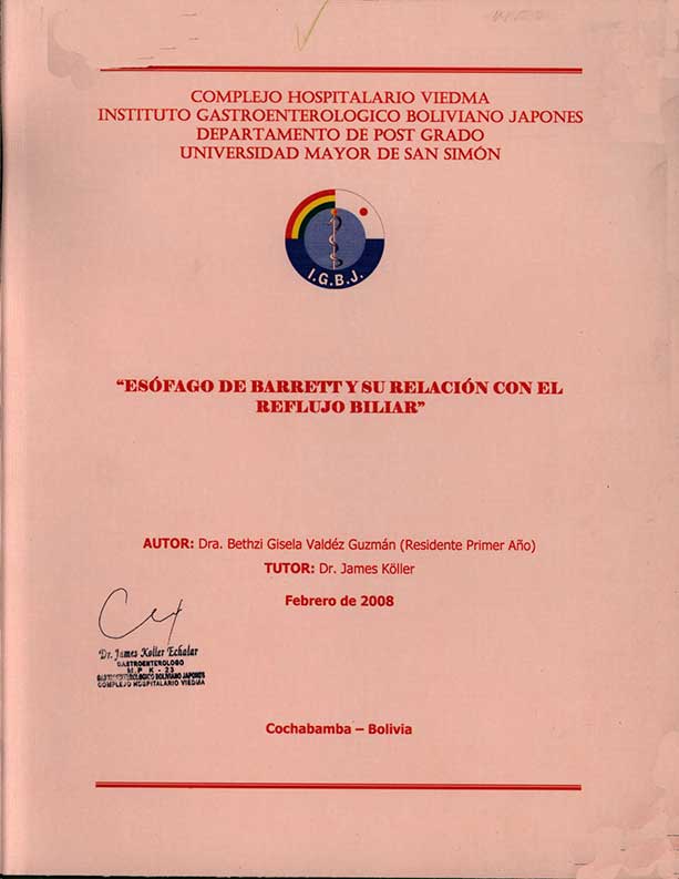 Esófago de Barrett y su Relación con el Reflujo Biliar