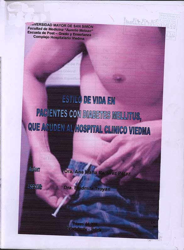 Estilo de Vida en Pacientes con Diabetes Mellitus, qu Acuden al Hospital Clinico Viedma