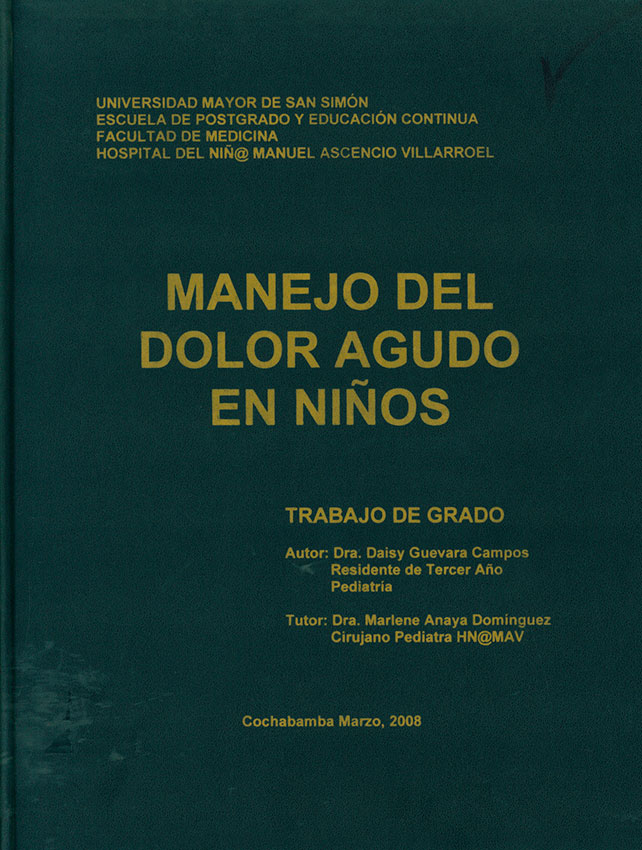 Manejo del Dolor Agudo en Niños