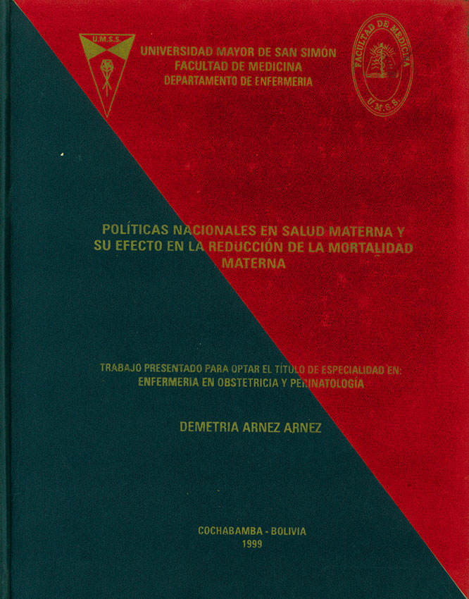Políticas Nacionales en salud materna y su efecto en la reducción de la mortalidad materna