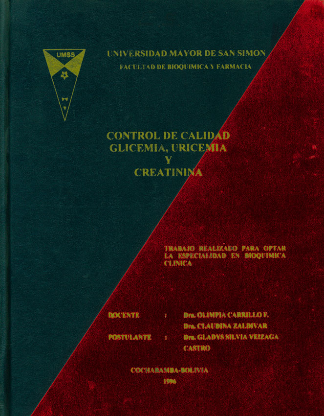 Control de calidad glicemia, uricemia y creatinina