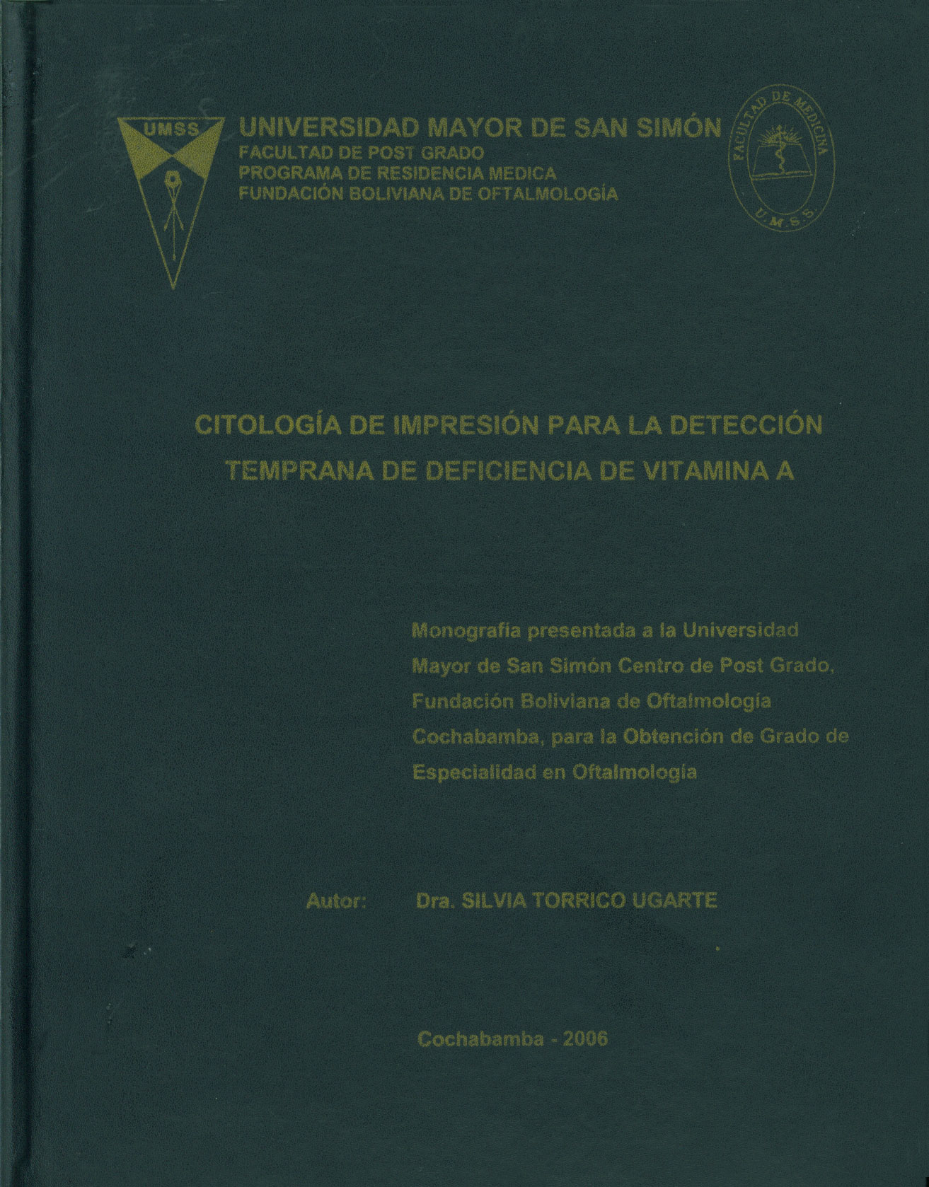 Citología de impresión para la detección temprana de deficiencia de vitamina A