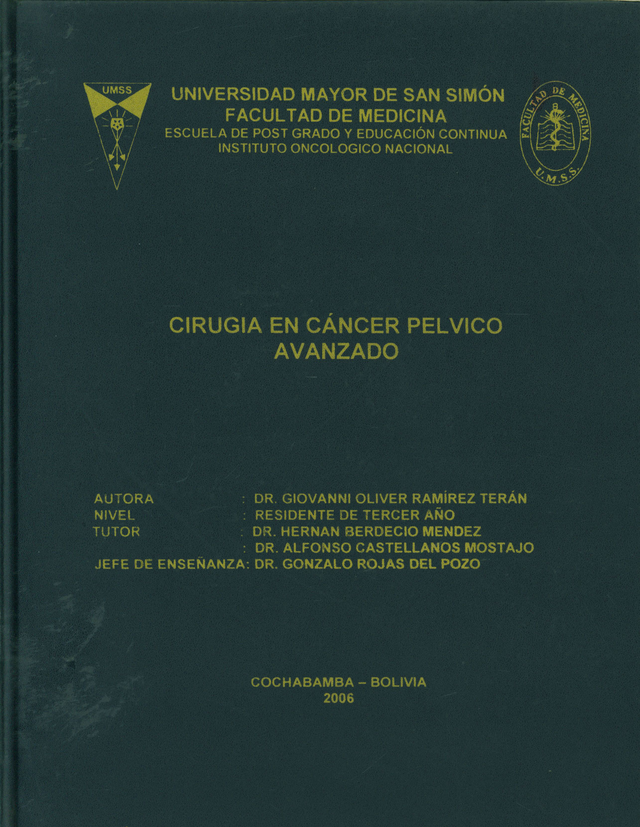 Cirugía en cáncer pélvico avanzado