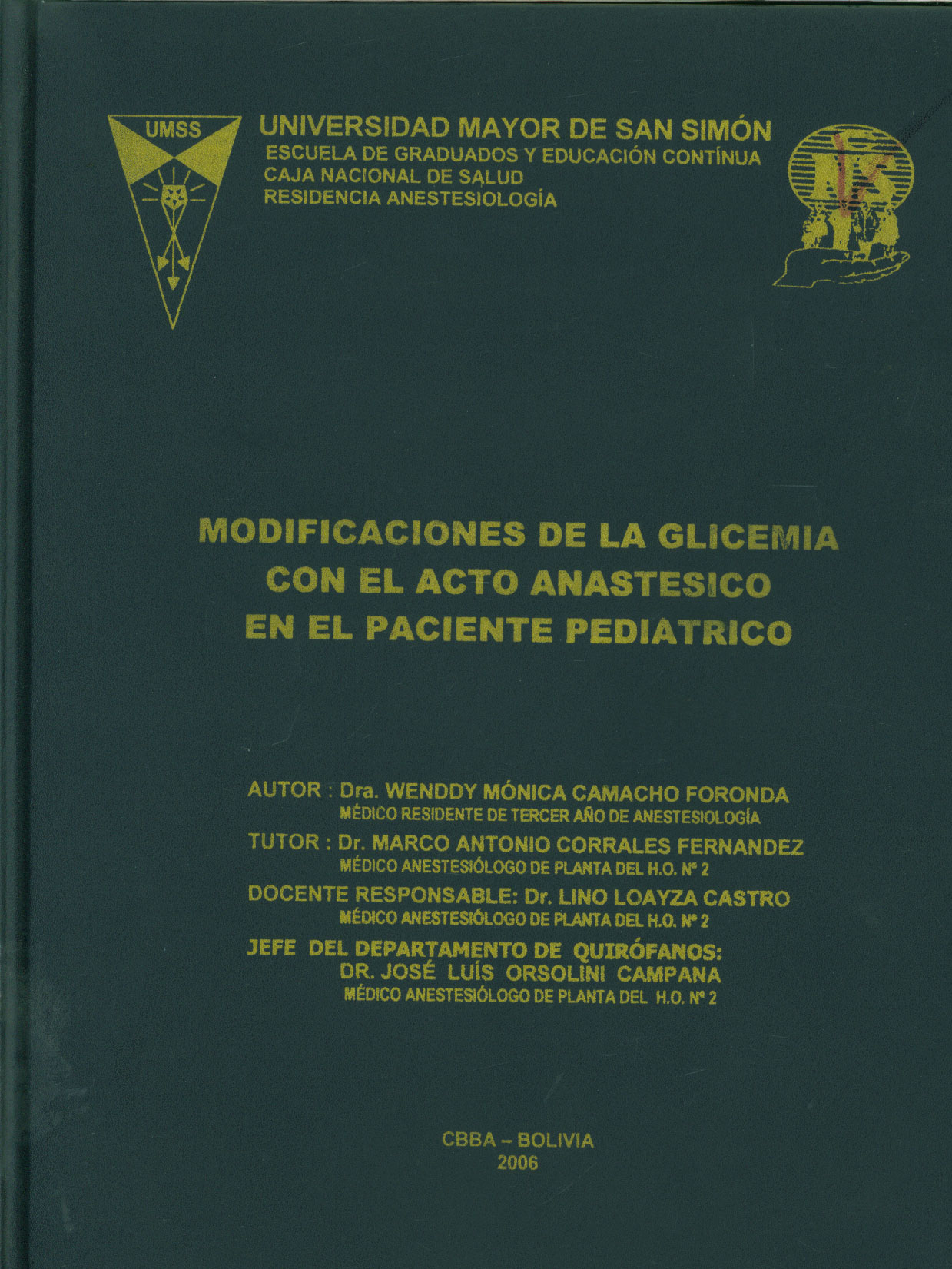 Modificaciones de la glicemia con el acto anestésico en el paciente pediátrico
