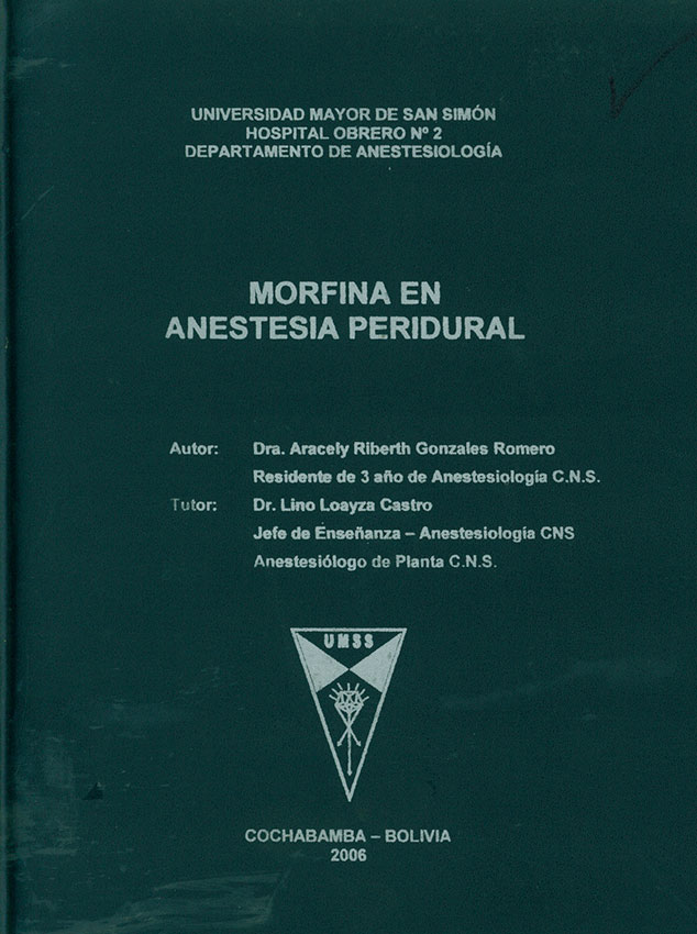 Morfina en anestesia peridural