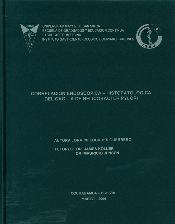 Correlación endoscopica - histopatologica del CAG - A HELICOBACTER PYLORI