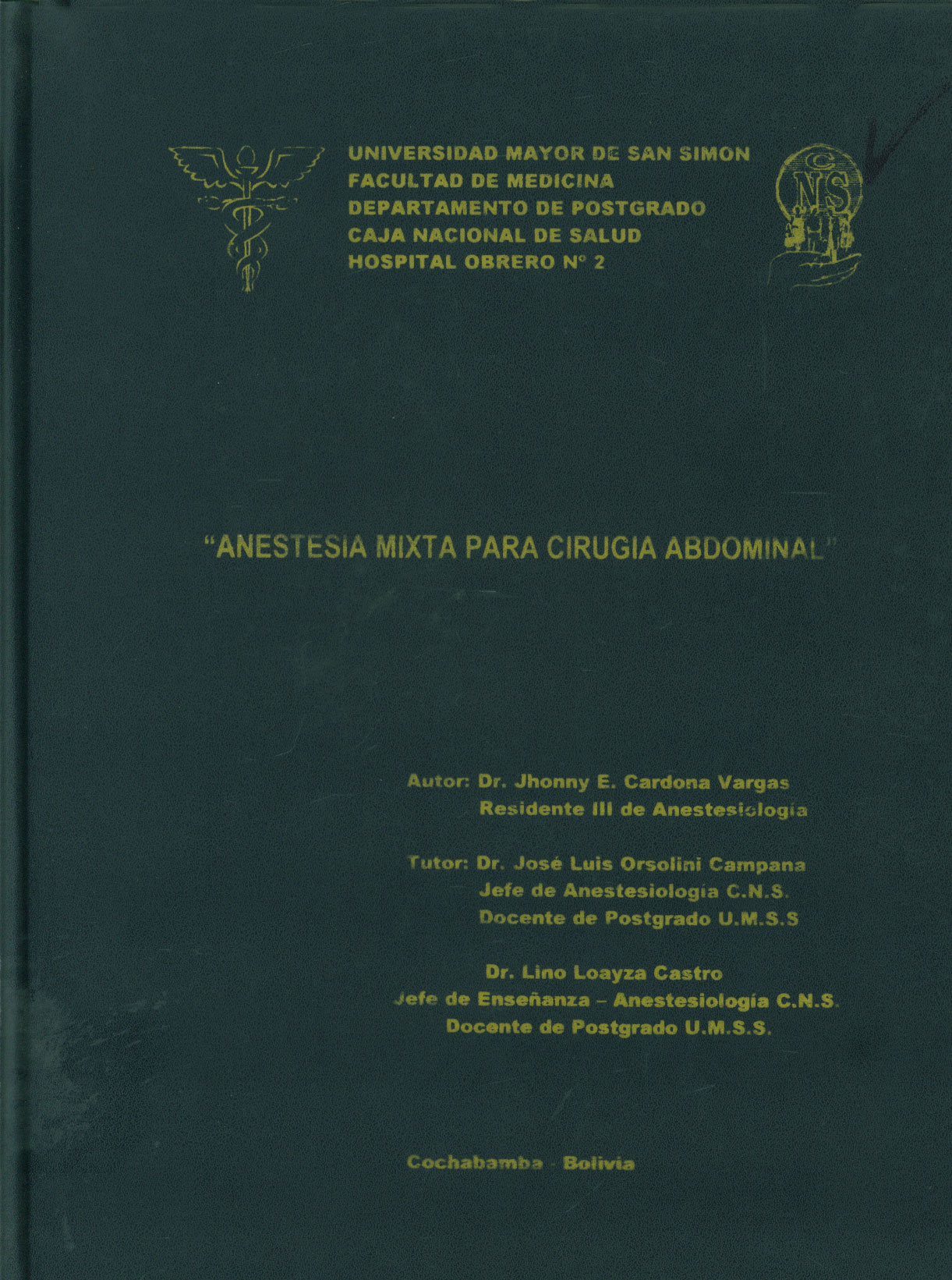 Anestesia mixta para cirugia abdominal