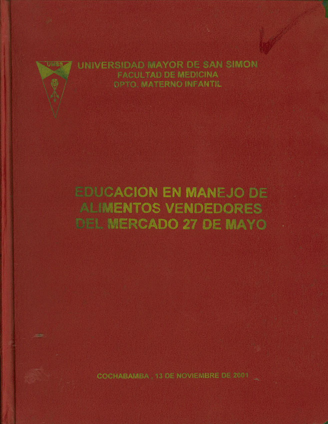 Educación en manejo de alimentos vendedores del mercado 27 de mayo