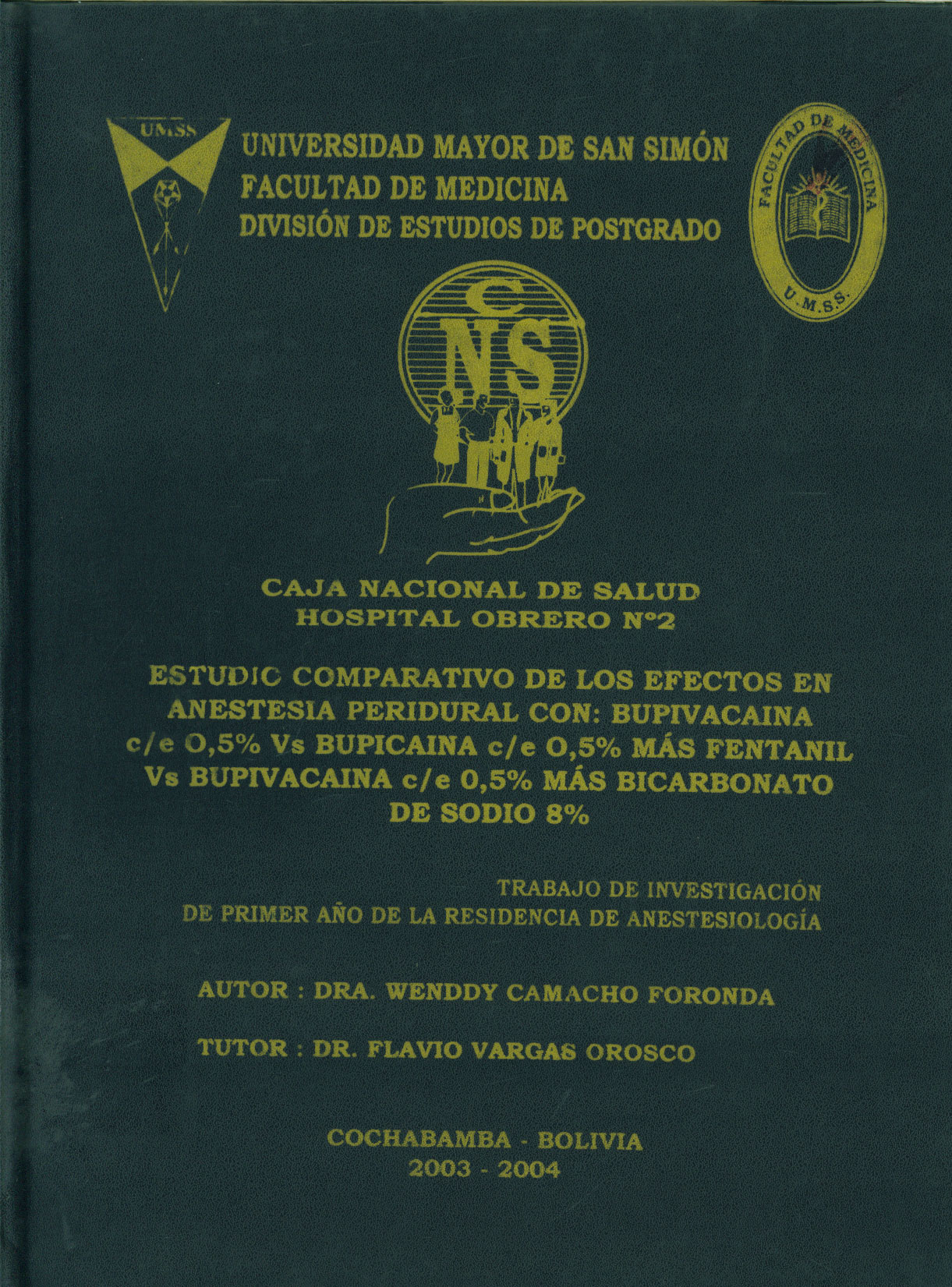 Estudio comparativo de los efectos en anestesia peridural con: bupivacaina c/e 0.5 por ciento Vs bupicaina c/e 0.5 por ciento mas fentanil Vs bupivacaina c/e 0.5 por ciento mas bicarbonato de sodio 8 por ciento