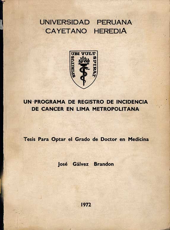 Un programa de registro de incidencia de cáncer en Lima metropolitana