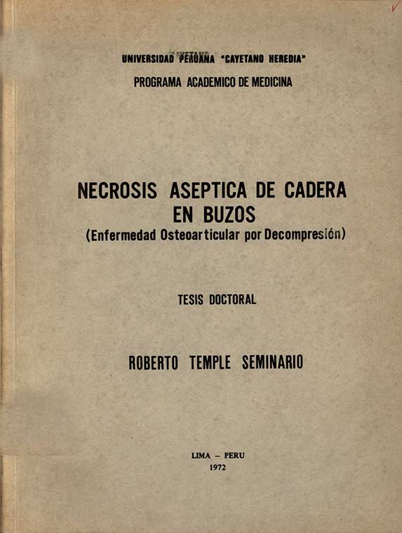 Necrosis aseptica de cadera en buzos (Enfermedad esteoarticular por decompresión)