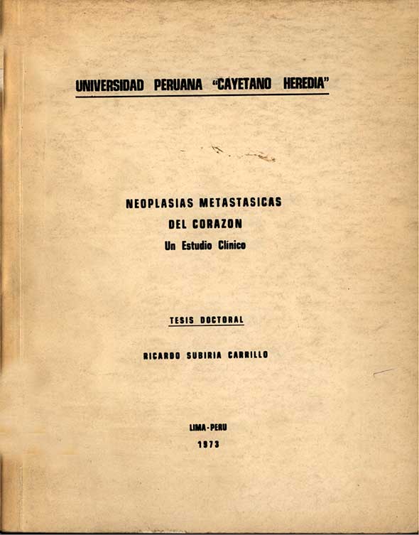neoplasias metastásicas del corazón un estudio clínico
