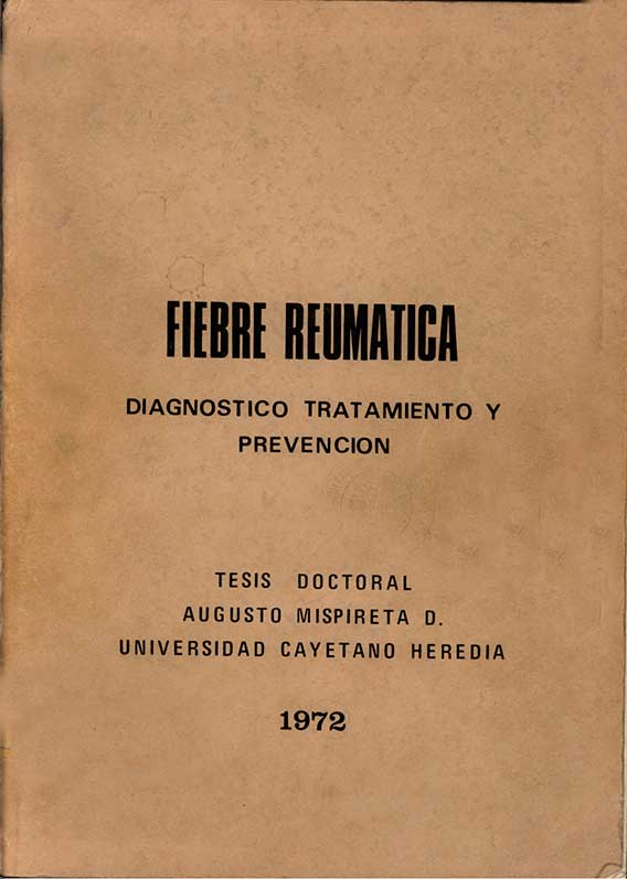 Fiebre reumatica; diagnostico tratamiento y prevencion