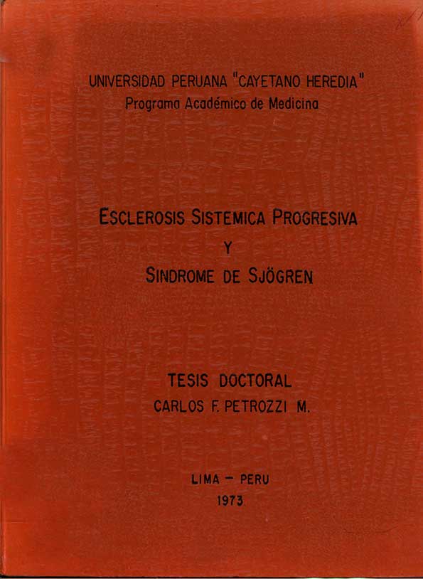 Esclerosis sistemica progresiva y sindrome de Sjogren
