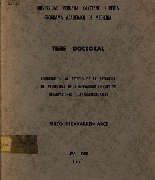 Contribucion al estudio de la patogenia del verrucoma de la enfermedad de carrion observaciones ultraestructurales