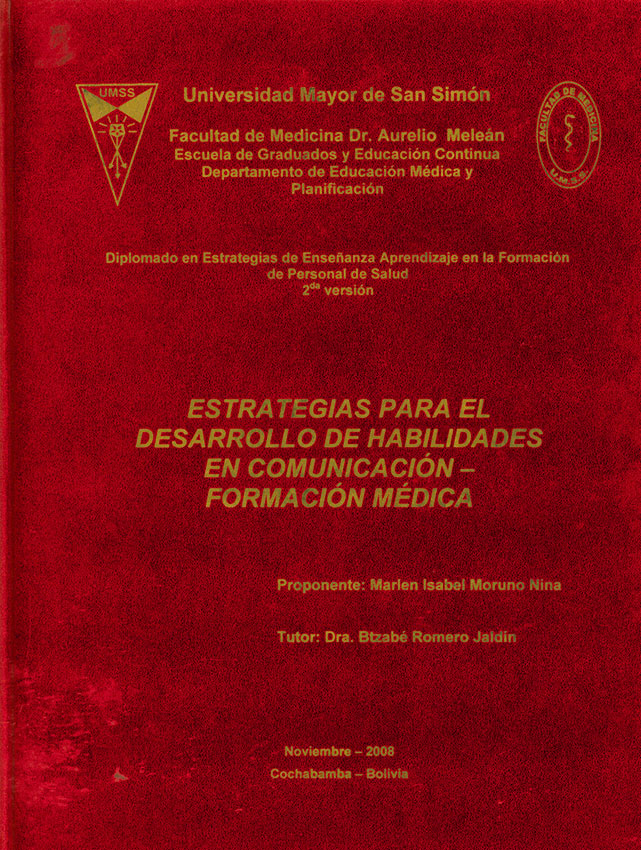 Estrategias para el desarrollo de habilidades en comunicacion- formacion medica
