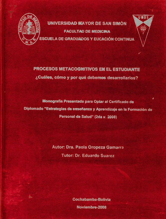 Procesos metacognitivos en el estudiante ¿Cuales, como y por que debemos desarrollarlos?