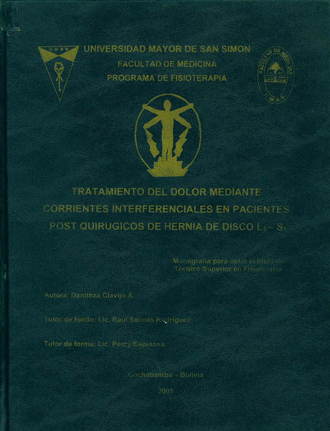 Tratamiento del dolor mediante corrientes interferenciales en pacientes post quirugicos de hernia de disco L5- S4