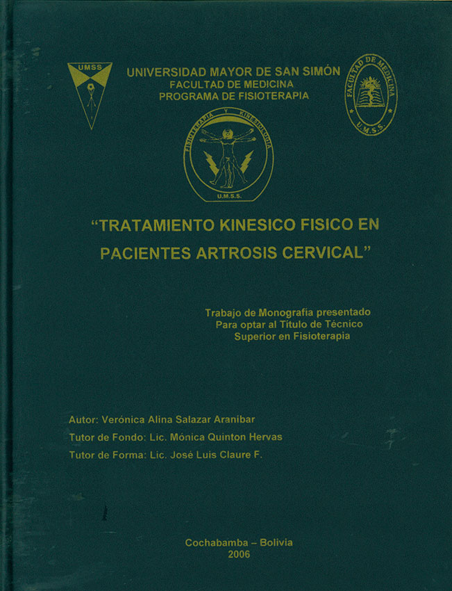 Tratamiento kinesico fisico en pacientes artrosis cervical