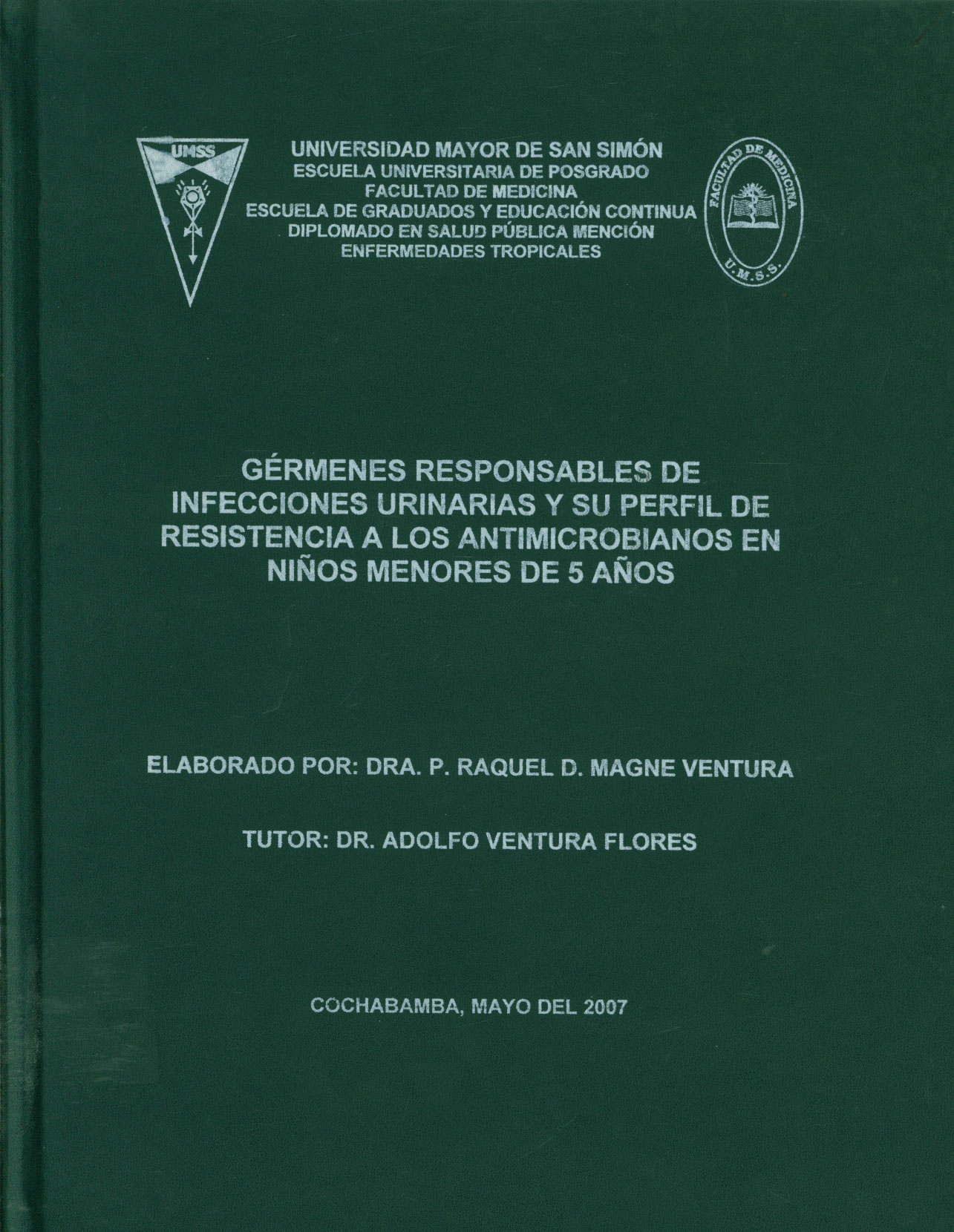 Germenes responsables de infecciones urinarias y su perfil de resistencia a los antimicrobianos en niños menores de 5 años