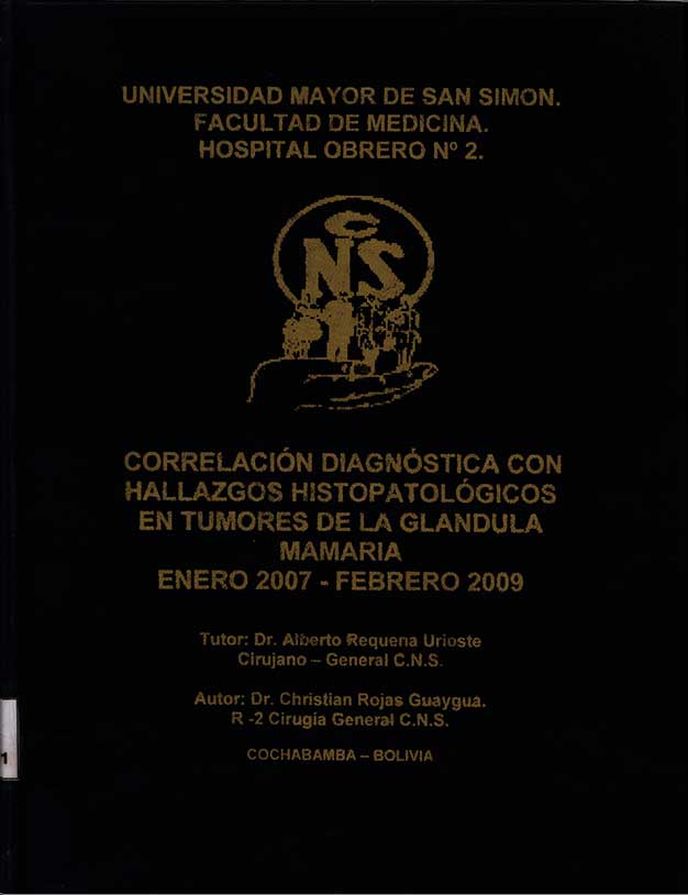 Correlacion diagnostica con hallazgos histopatologicos en tumores de la glandula mamaria enero 2007- febrero 2009