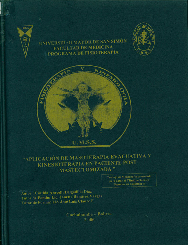 Aplicacion de masoterapia evacuativa y kinesioterapia en paciente post mastectomizada