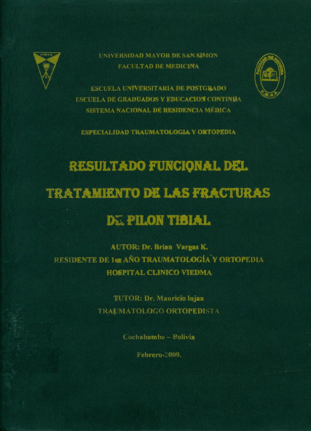 Resultado funcional del tratamiento de las fracturas de Pilon Tibial