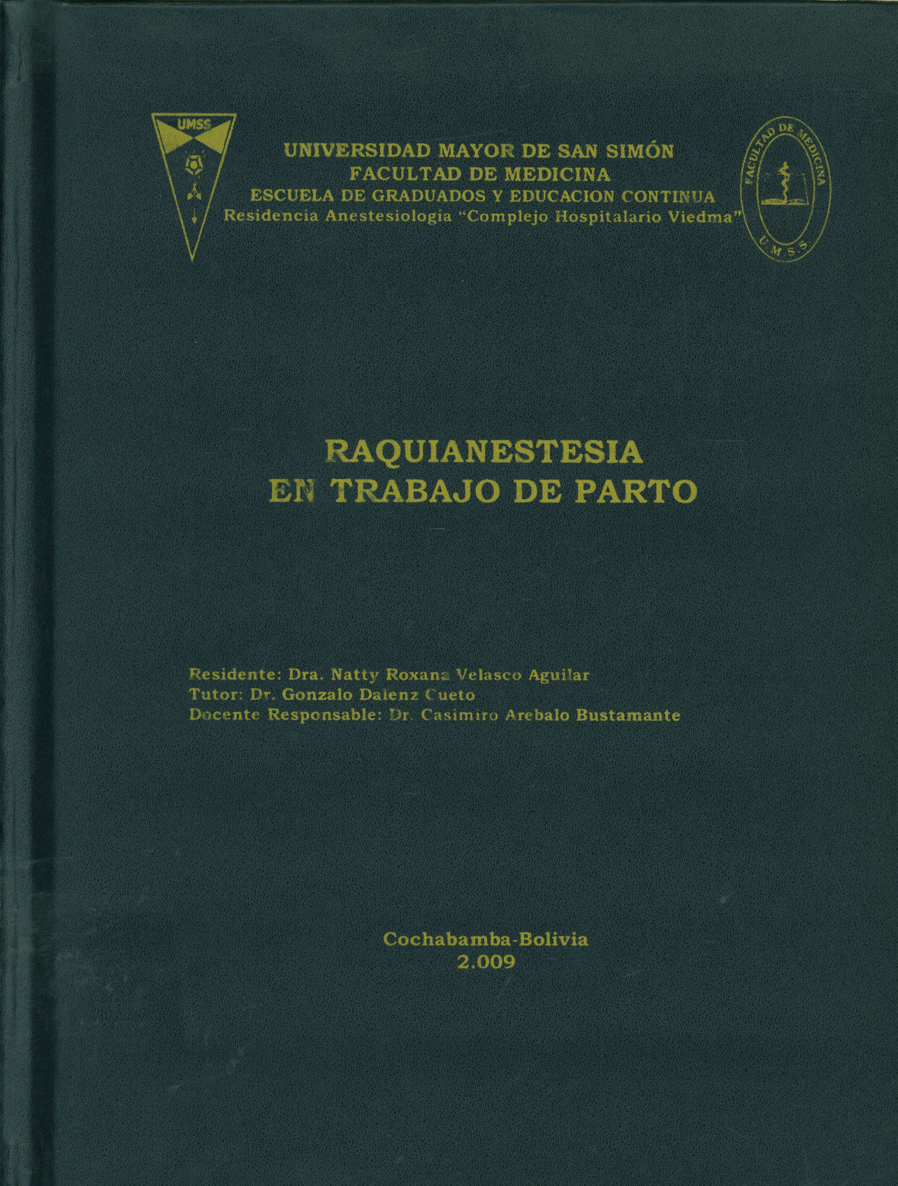 Raquianestesia en trabajo de parto