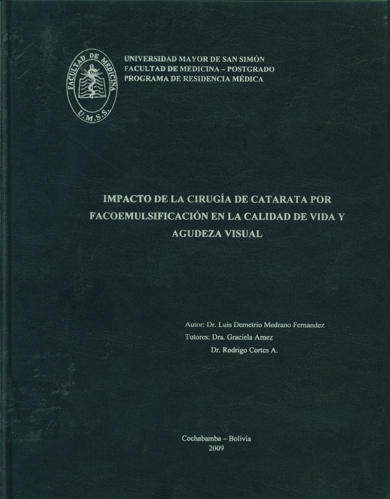 Impacto de la cirugia de catarata por facoemulsificacion en la calidad de vida y agudeza visual