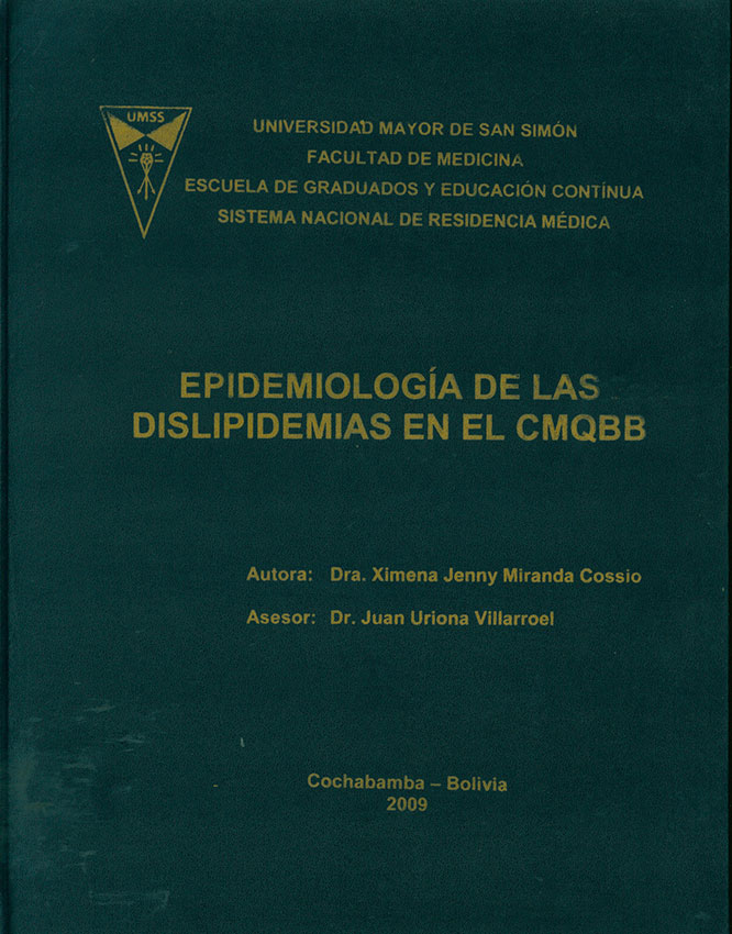 Epidimiologia de las dislipidemias en el CMQBB