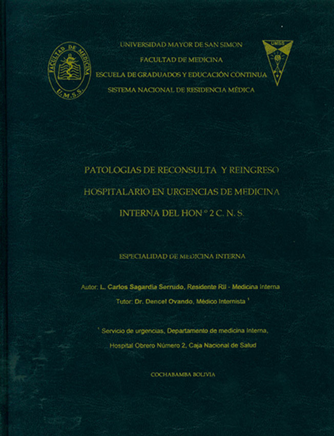 Patologias de reconsulta y reingreso hospitalario en urgencias de medicina interna del HO Nº 2 CNS