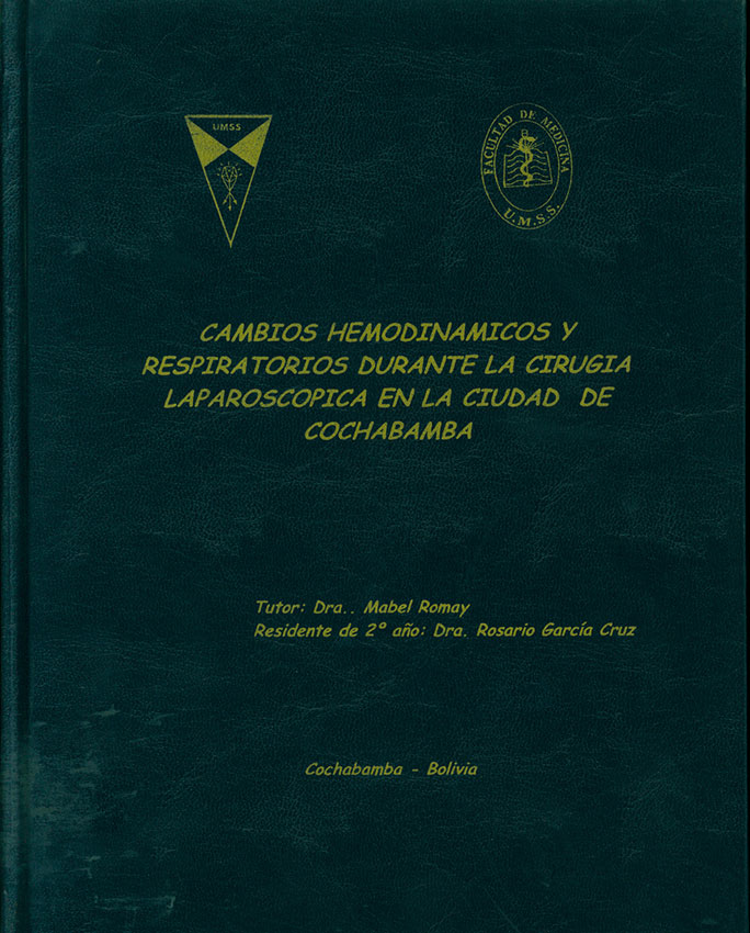Cambios hemodinamicos y respiratorios durante la cirugia laparoscopica en la ciudad de Cochabamaba