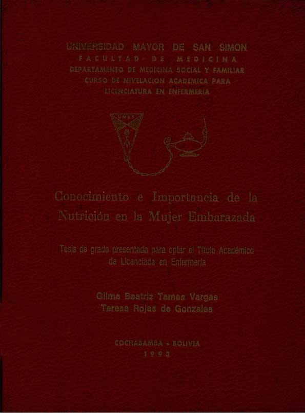 Conocimiento e importancia de la nutricion en la mujer embarazada