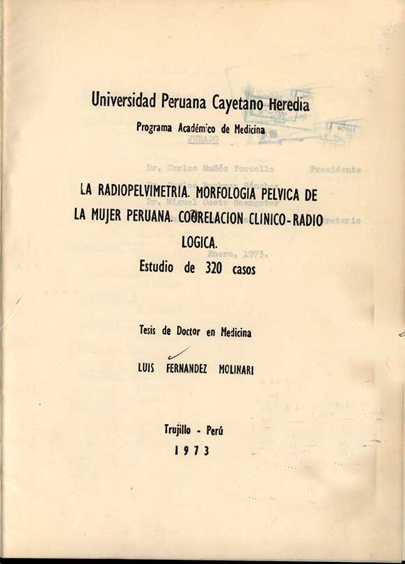 La radiopelvimetria morfologia pelvica de la mujer peruana corelacion clinico-radio logica