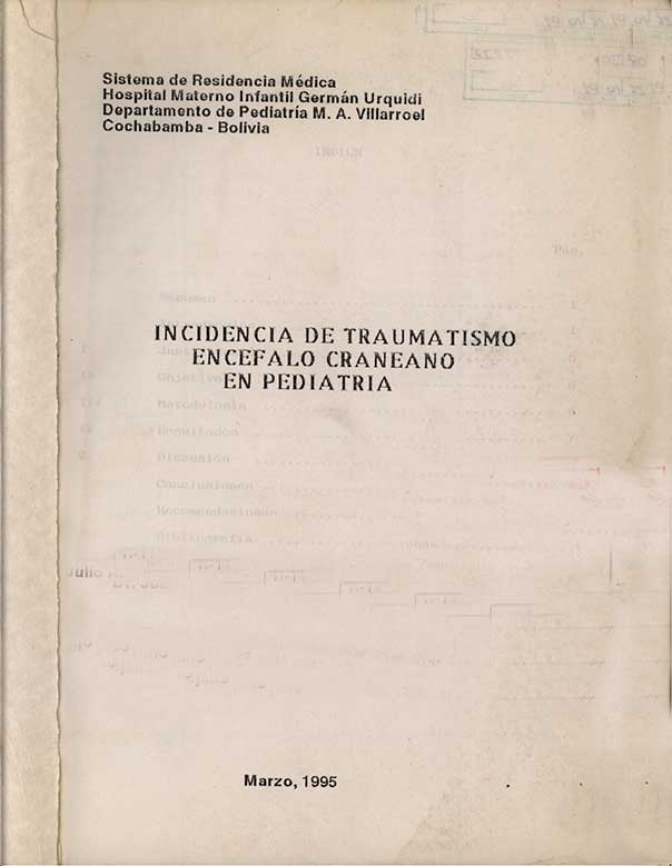 IX jornada Regional de Residencia Medica Cochabamba: Medicina Interna; Cirugía; Obstetricia y Pediatría