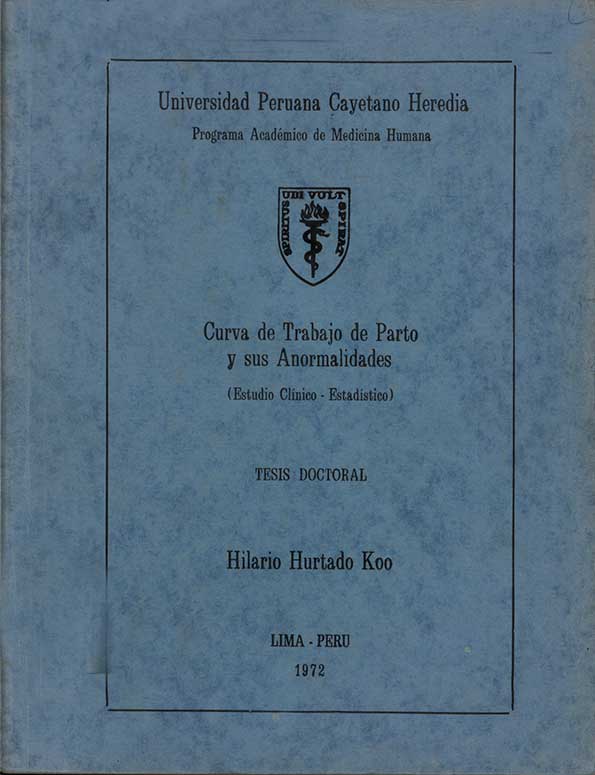 Curva de Trabajo de Parto y sus Anormalidades (Estudio Clinico - Estadistico)
