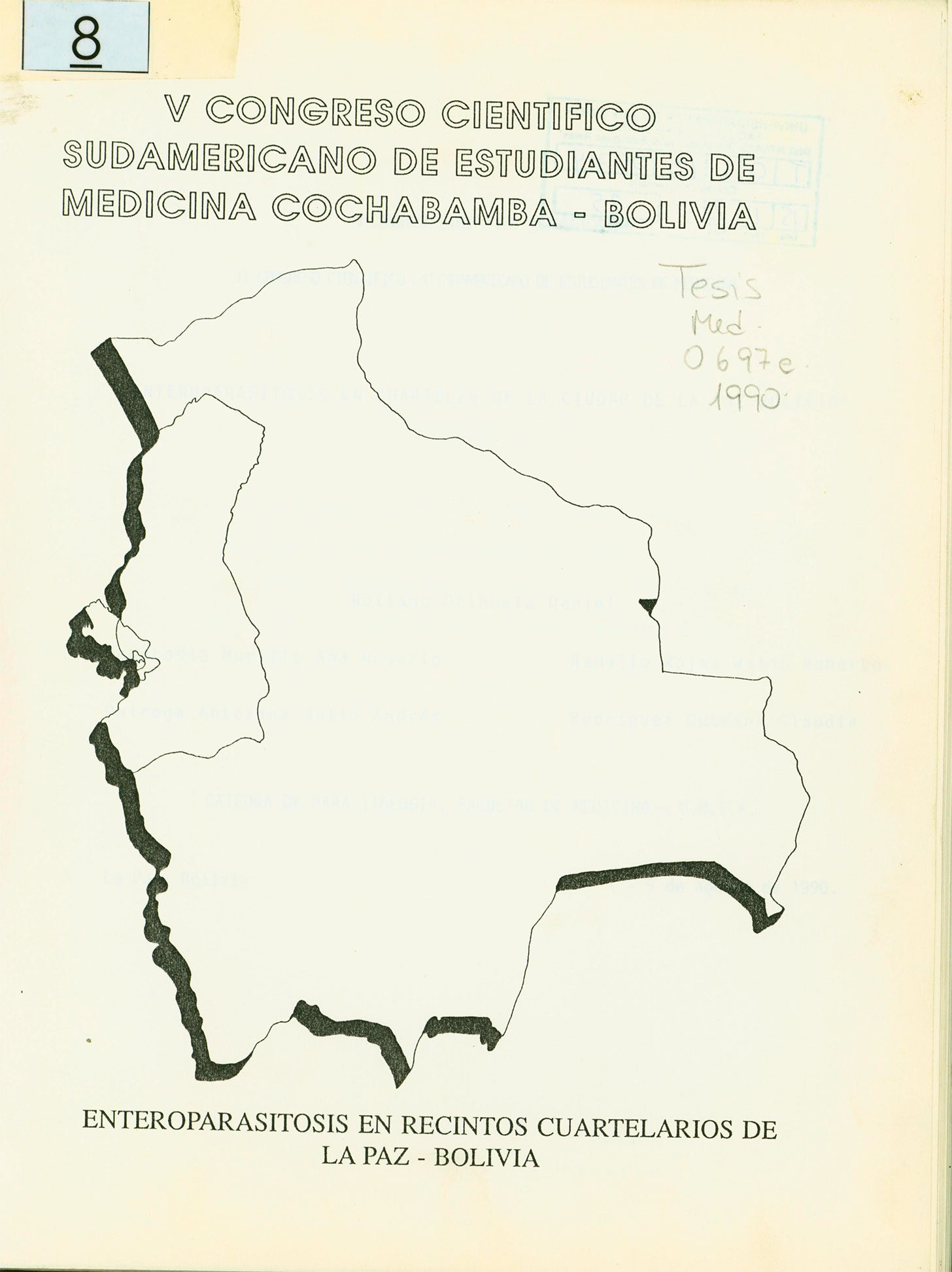 Enteroparasitosis en cuarteles de la ciudad de La Paz Bolivia
      <i>es</i>